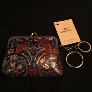 Authentic Patricia Nash change purse key chain